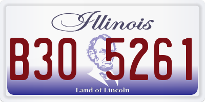 IL license plate B305261