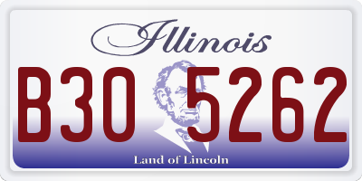 IL license plate B305262