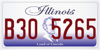 IL license plate B305265