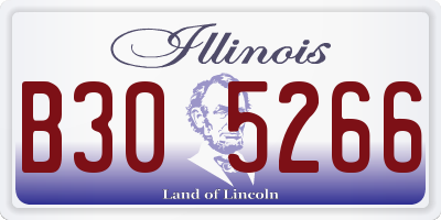 IL license plate B305266