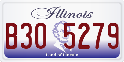 IL license plate B305279