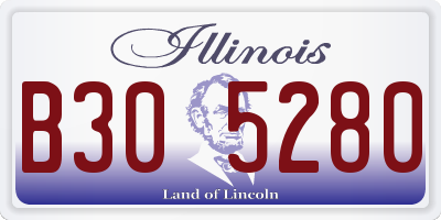 IL license plate B305280