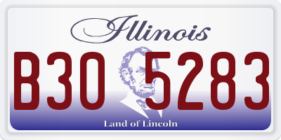 IL license plate B305283