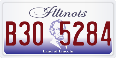 IL license plate B305284