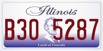 IL license plate B305287