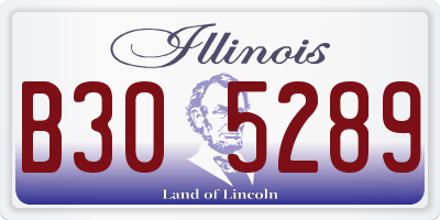 IL license plate B305289
