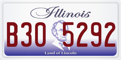 IL license plate B305292