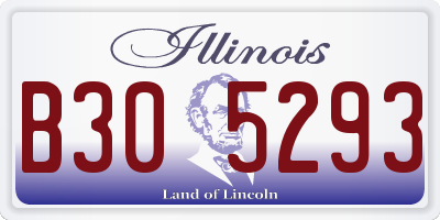 IL license plate B305293