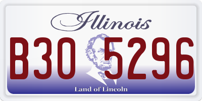 IL license plate B305296