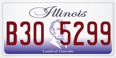 IL license plate B305299