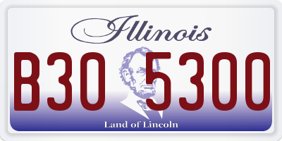 IL license plate B305300