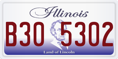 IL license plate B305302