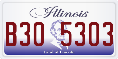 IL license plate B305303
