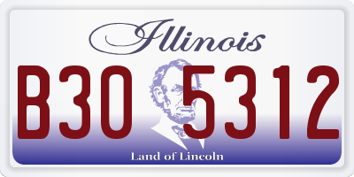 IL license plate B305312