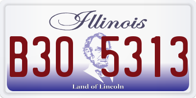 IL license plate B305313
