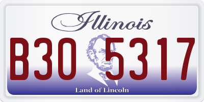 IL license plate B305317