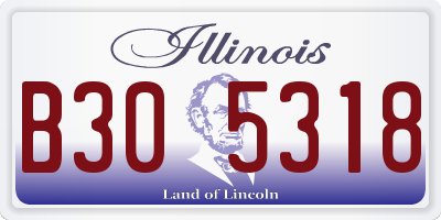 IL license plate B305318