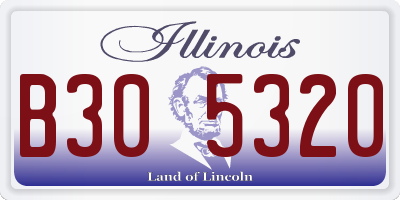 IL license plate B305320