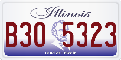 IL license plate B305323