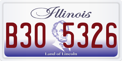 IL license plate B305326