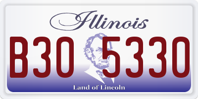 IL license plate B305330
