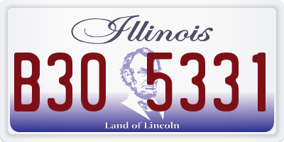 IL license plate B305331