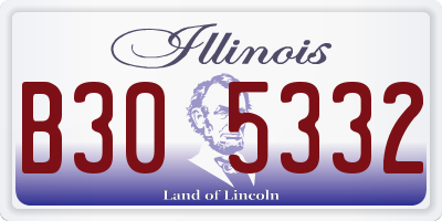 IL license plate B305332