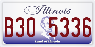 IL license plate B305336