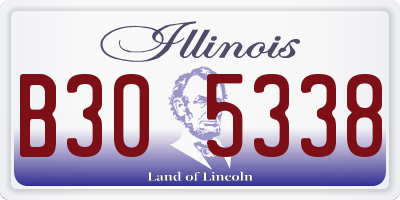 IL license plate B305338