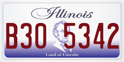 IL license plate B305342