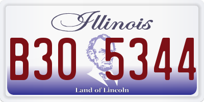 IL license plate B305344