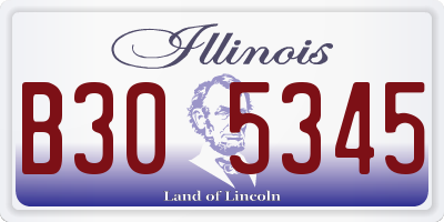 IL license plate B305345