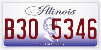 IL license plate B305346