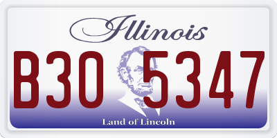 IL license plate B305347