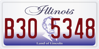 IL license plate B305348