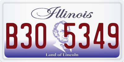 IL license plate B305349