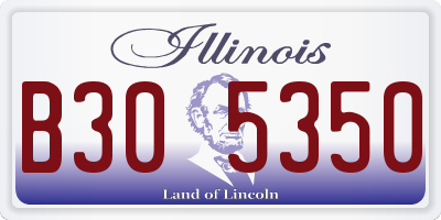 IL license plate B305350