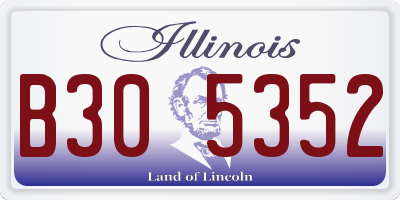 IL license plate B305352