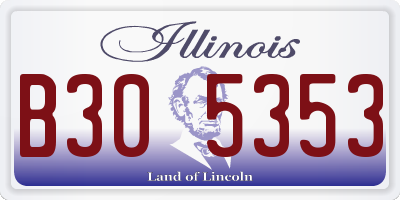 IL license plate B305353