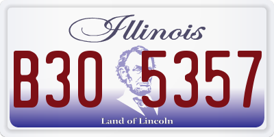 IL license plate B305357