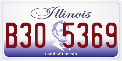 IL license plate B305369