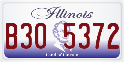 IL license plate B305372
