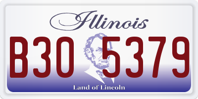 IL license plate B305379