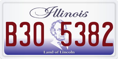 IL license plate B305382