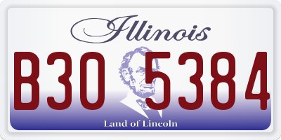 IL license plate B305384