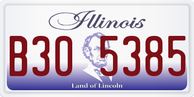 IL license plate B305385