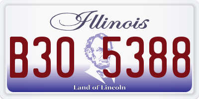 IL license plate B305388