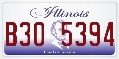 IL license plate B305394