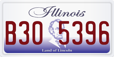 IL license plate B305396
