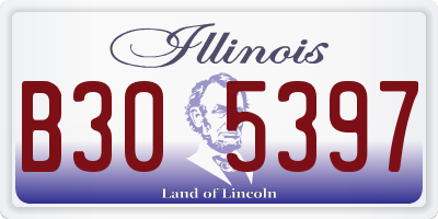 IL license plate B305397